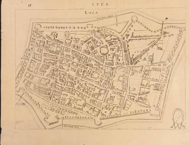 LUCA. Pianta della città di Lucca. Tratta da "Nova et …