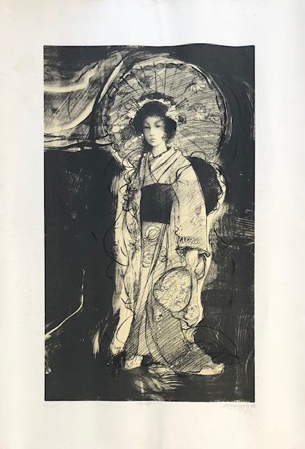 MADAMA BUTTERFLY" DI GIACOMO PUCCINI. Litografia originale del pittore Riccardo …