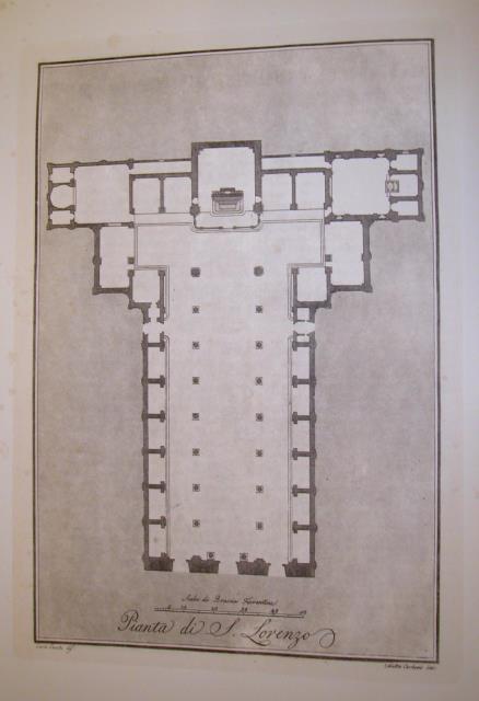 PIANTA DELLA CHIESA DI S.LORENZO A FIRENZE. Riproduzione tratta da …