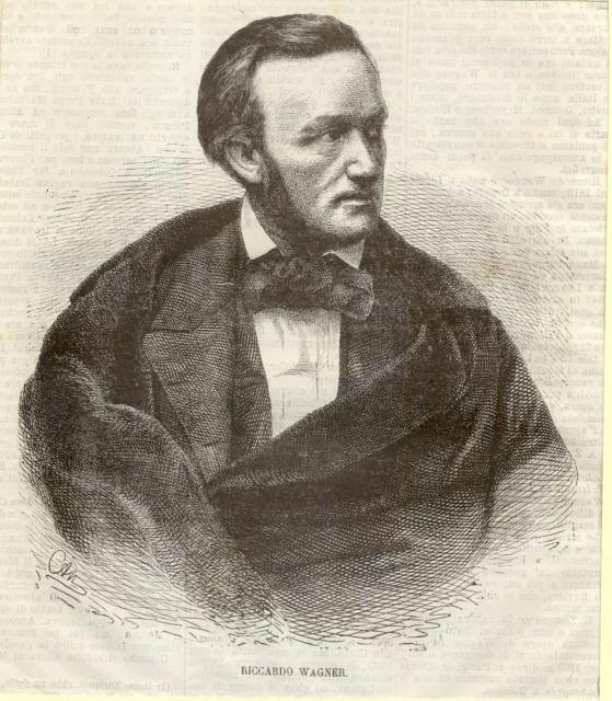 Ritratto in xilografia di Richard Wagner. 1880 circa.