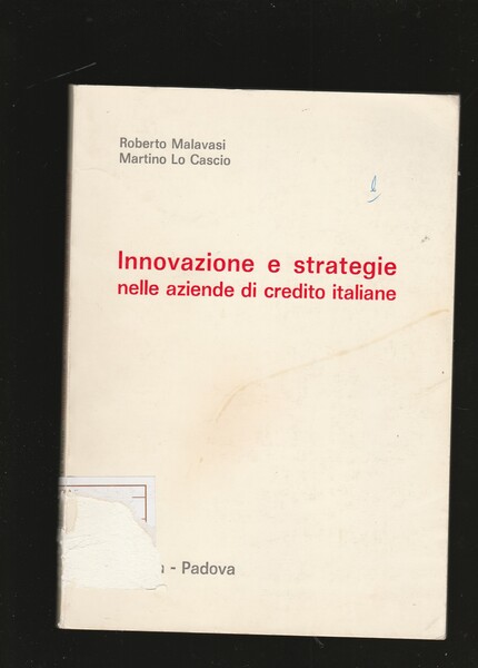 Innovazione e strategie nelle aziende di credito italiane.