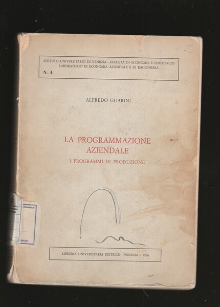 La programmazione aziendale. I programmi di produzione.