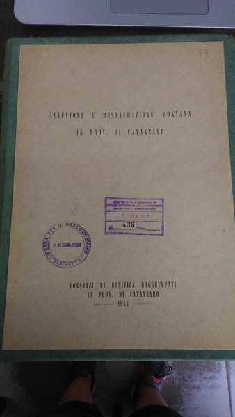 Alluvioni e restaurazione montana in provincia di Catanzaro.