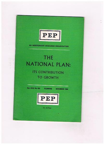 The National Plan: its contribution to growth. Vol. XXXI n° …