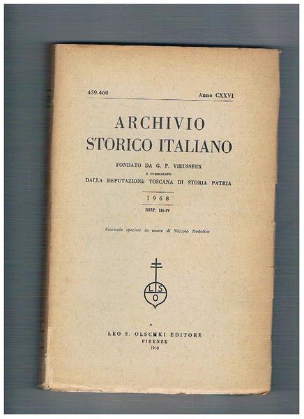 Archivio storico italiano, trimestrale fondato da G. P. Viesseux. Anno …