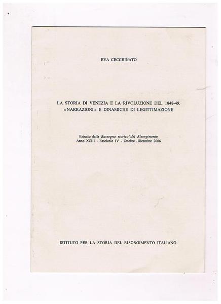 La storia di Venezia e la rivoluzione del 1848-49. "NArrazioni" …
