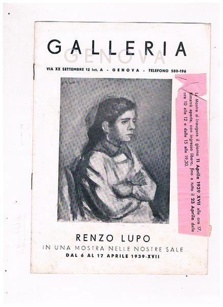 Renzo Lupo in una mostra nelle nostre sale dal 6 …