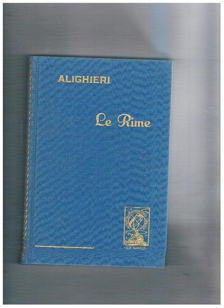 Le rime a cura di Giulio Alessi.