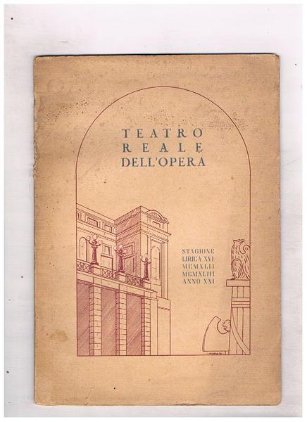 Programma di sala dello spettacolo "La sonnambula" di Vincenzo Bellini, …