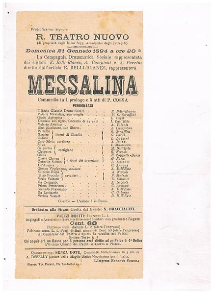 R. Teatro Nuovo (dei sigg. Accademici deli Intrepidi), il 21 …