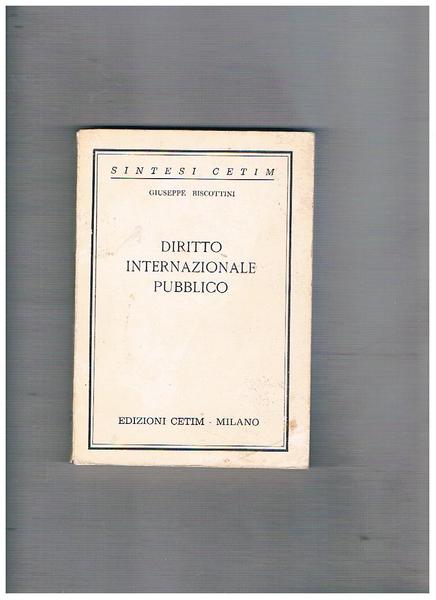 Diritto internazionale pubblico. Coll. Sintesi Cetim.