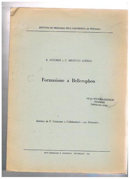 Formazione a Bellerophon. Estratto.