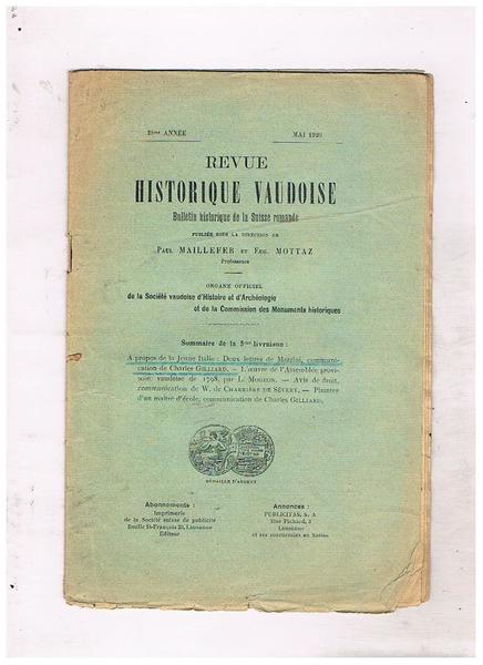 A propos de la Jeunne Italie. Deux lettres de Mazzini. …