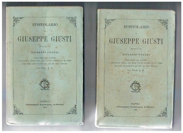 Epistolario ordinato da Giovanni Frassi, contenente 407 lettere e preceduto …