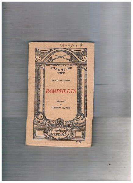 Pamphlet. Traduzione di Corrado Alvaro.