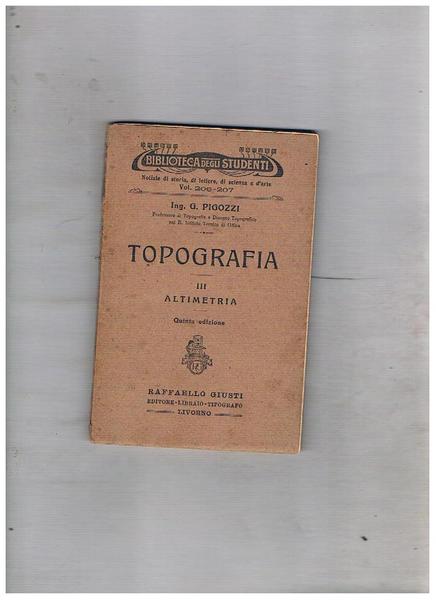 Topografia parte terza Altimetria.