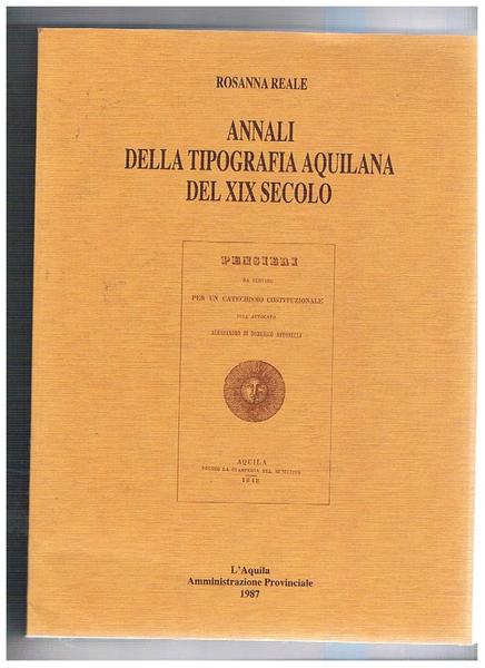 Annali della tipografia aquilana del XIX secolo.