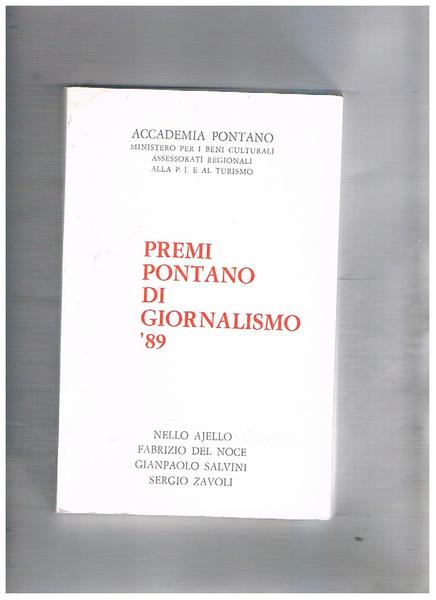 Premi pontano di giornalismo '89.