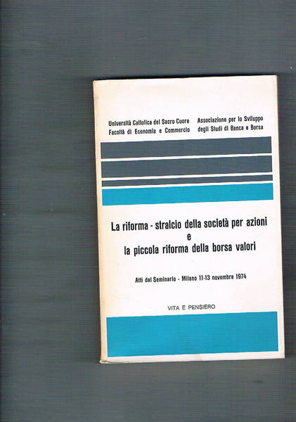 La riforma-stralcio della società per azioni e la piccola riforma …