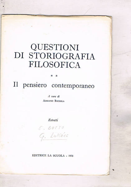 G. Lukacs introduzione bibliografica. Estratto.