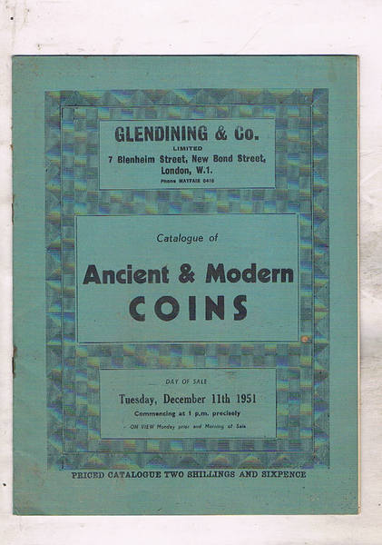 Catalogue of Ancient & Modern Coins. 11 december 1951.