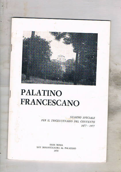 Palatino francescano n° del 1978 della pubblicazione del convento di …