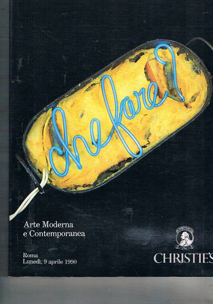 Catalogo christie's arte moderna e contemporanea. Roma, 9 aprile 1990.