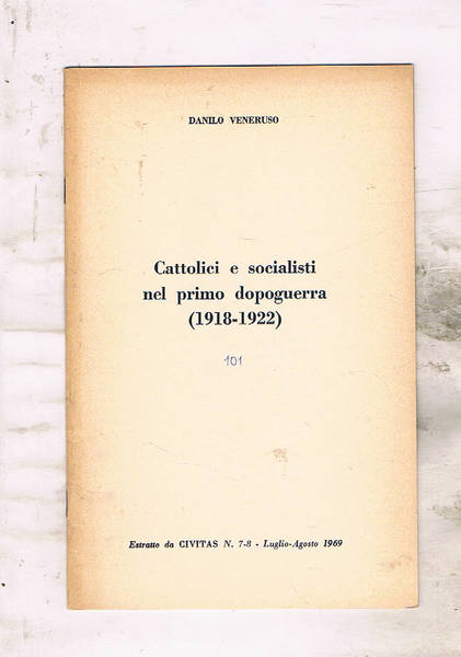 Cattolici e socialisti nel primo dopoguerra (1919-1922). Estratto.
