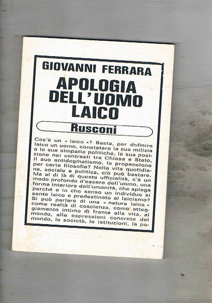 Apologia delluomo laico.
