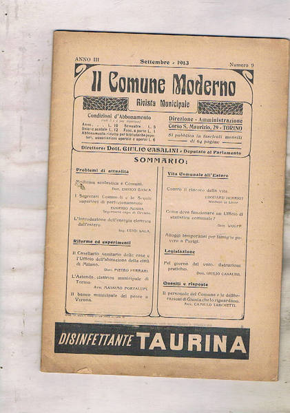 Il comune moderno rivista di studi e di esperienze municipali …