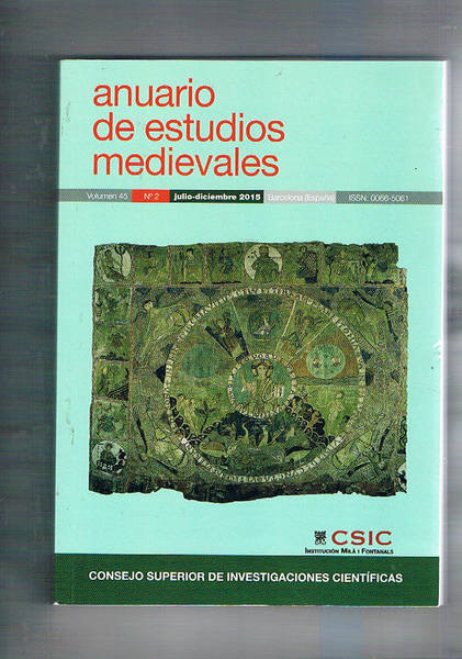 Anuario de estudios medievales. n° 2 julio-dic. 2015.