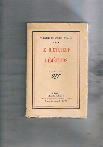 Le dictateur. Démétrios. (Quatrieme edition).