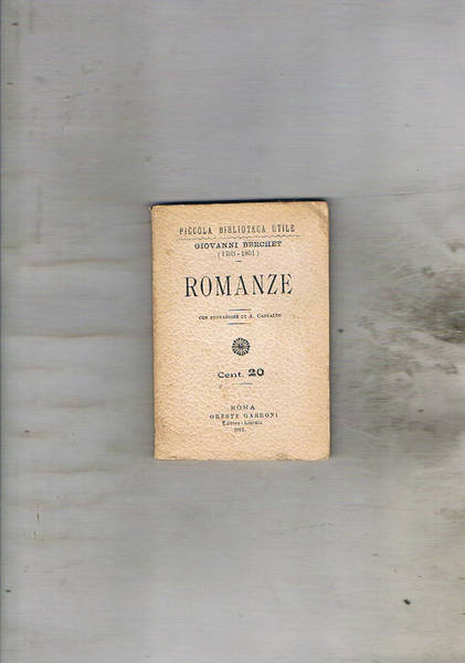 Romanze, con prefazione di A. Castaldo.