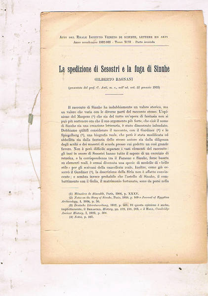 La spedizione di Sesostri e la fuga Sinuhe. Presentata dal …