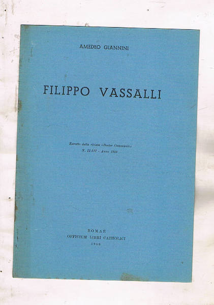 Filippo Vassalli. Estratto.