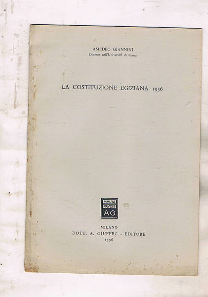 La costituzione egiziana 1956.