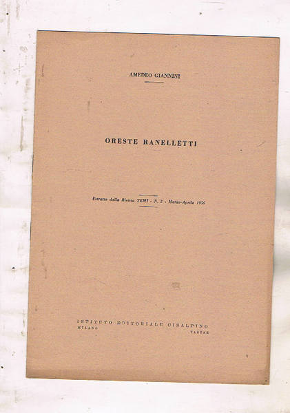 Oreste Ranelletti. Estratto.