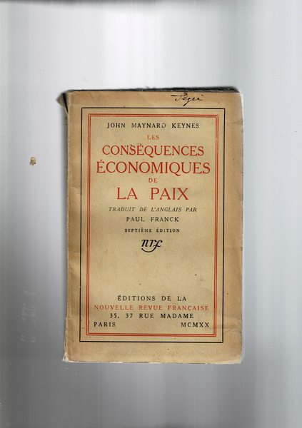 Les consequences economiques de la paix.