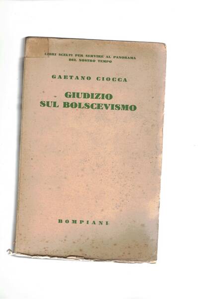 Giudizio sul bolscevismo.