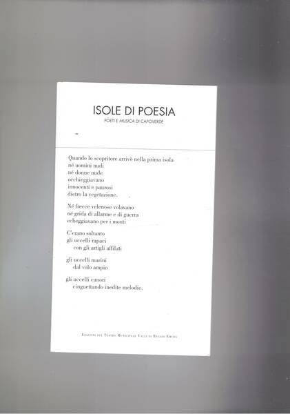 Isole di poesia, poeti e musica di Capoverde.