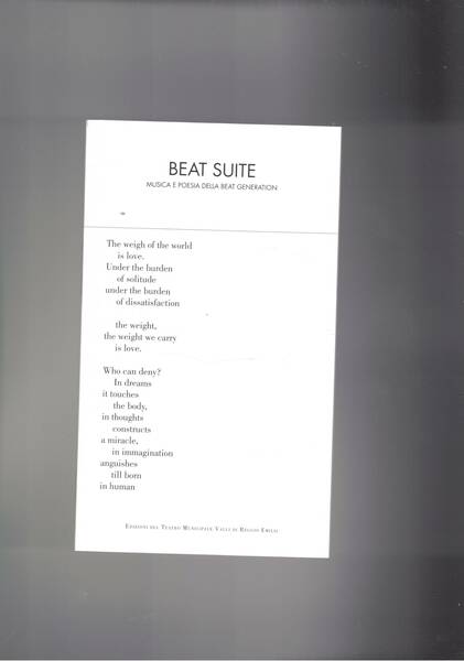 Musica e poesia della beat generation. Testo inglese a fronte. …
