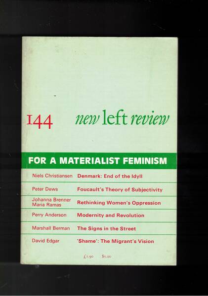 New left review. For a materialism feminist, n° 144 mar-apr. …