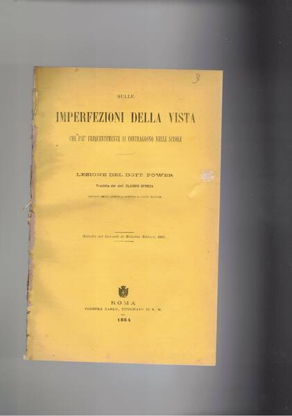 Sulle imperfezioni della vista che più frequentemente si contraggono nelle …