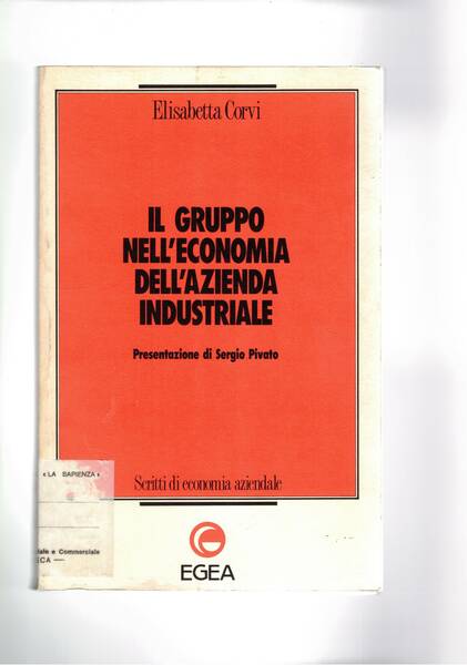 Il gruppo nell'economia dfellazienda industriale.