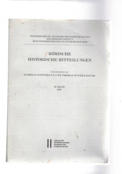 Romische Historiche mitteltellung. 59 Band.
