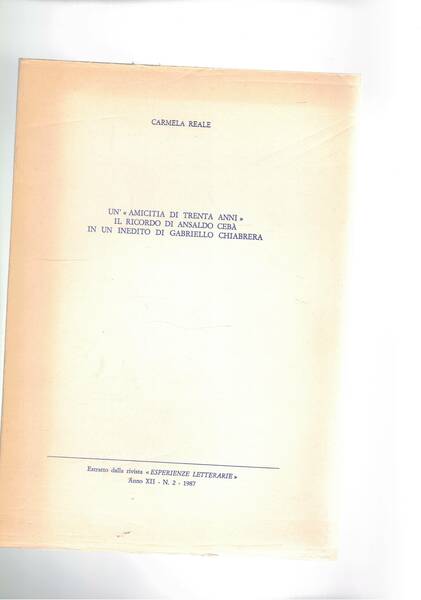 Un amicizia di trenta anni, il ricordo di Ansaldo Cebà …