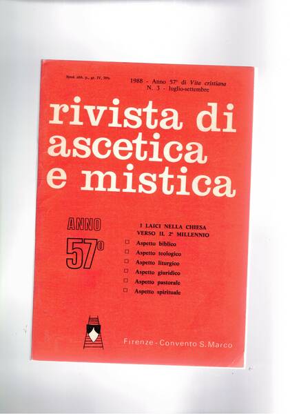 Rivista di ascetica e mistica n° 3 lug-set. 1988. I …