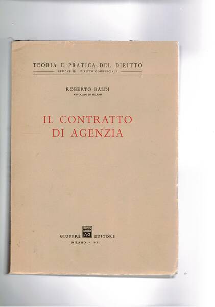 Il contratto di agenzia.