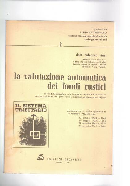 La valutazione autonoma dei fondi rustici ai fini dell'applicazione delle …