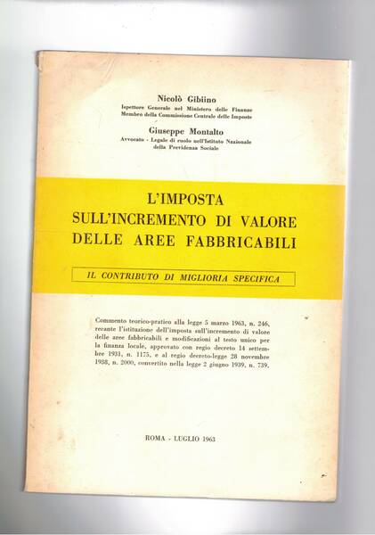 L'imposta sull'incremento di valore delle aree fabbricabili. Il contributo di …